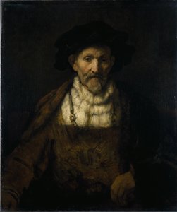 Starzec w fantazyjnym stroju (olej na płótnie) autorstwa Rembrandt Harmensz. van Rijn