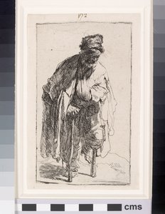 Żebrak z drewnianą nogą, ok. 1630 (akwaforta) autorstwa Rembrandt van Rijn