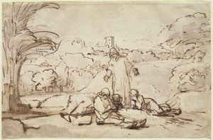 Chrystus odnajdujący śpiących apostołów, ok. 1654 autorstwa Rembrandt van Rijn