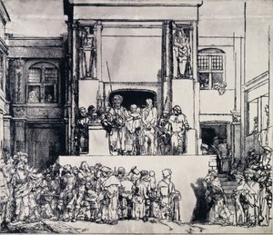 Chrystus przedstawiony ludowi, 1655 autorstwa Rembrandt van Rijn