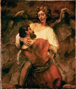 Jakub walczy z aniołem (obraz na płótnie)