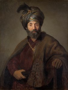 Mężczyzna w stroju orientalnym, ok. 1635 (olej na płótnie) autorstwa Rembrandt van Rijn