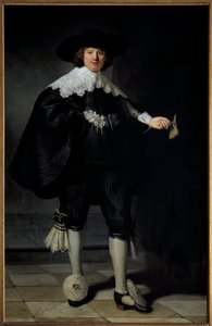Portret Maertensa Soolmansa Obraz Harmensza Van Rijna Rembrandta (1606-1669) 1634 Ze zbiorów prywatnych - Portret Maertensa Soolmansa. Obraz Harmensza Van Rijna Rembrandta (1606-1669) autorstwa Rembrandt van Rijn