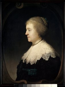 Portret kobiety (Saskia?) Obraz Harmensza van Rijn dit Rembrandt (1606-1669) 1632 Paryż, Musee Jacquemart Andre. autorstwa Rembrandt van Rijn