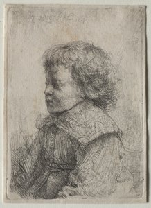 Portret chłopca z profilu autorstwa Rembrandt Harmensz. van Rijn