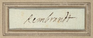 „Rembrandt” (tusz na papierze) autorstwa Rembrandt Harmensz. van Rijn