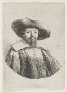 Samuel Manasseh Ben Israel, żydowski autor autorstwa Rembrandt van Rijn