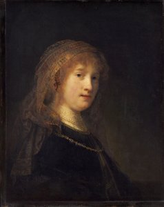 Saskia van Uylenburgh, ok. 1634-1640 (olej na panelu) autorstwa Rembrandt van Rijn