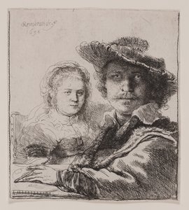 Autoportret z Saskią autorstwa Rembrandt van Rijn