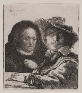 Autoportret z matką artysty autorstwa Rembrandt van Rijn