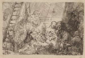 Obrzezanie w stajni autorstwa Rembrandt van Rijn