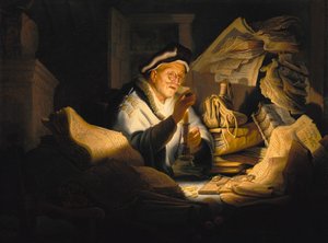 Przypowieść o bogatym głupcu autorstwa Rembrandt Harmensz. van Rijn
