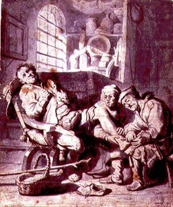Skręcona Stopa (pióro i tusz, akwarela na papierze) autorstwa Rembrandt Harmensz. van Rijn
