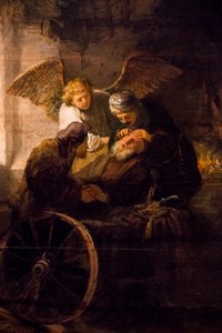 Tobiasz leczy swojego niewidomego ojca autorstwa Rembrandt Harmensz. van Rijn