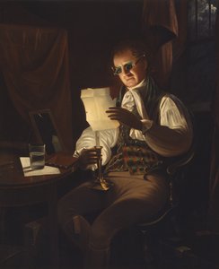 Mężczyzna czytający przy świecach, 1805-08