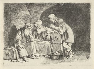 Józef wyjaśnia sny piekarza i podczaszy autorstwa Rembrandt van Rijn (follower of)