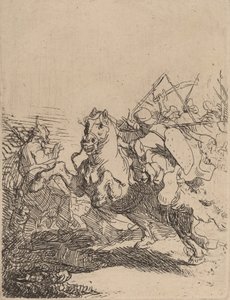 Walka kawalerii, c. 1632. autorstwa Rembrandt van Rijn
