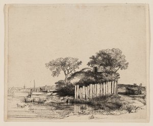 Domek z White Paling autorstwa Rembrandt van Rijn