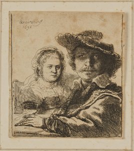 Malarz i jego żona autorstwa Rembrandt van Rijn