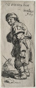 Chłop wołający: jest bardzo zimno, 1634. autorstwa Rembrandt van Rijn