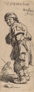 Chłop wołający: tis vinnich kout Jest przenikliwe zimno, 1634. autorstwa Rembrandt van Rijn