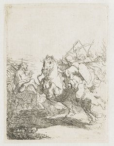 Bitwa kawalerii autorstwa Rembrandt van Rijn