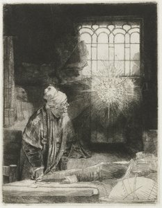 Uczony w swoim gabinecie autorstwa Rembrandt van Rijn