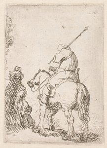 Żołnierz w turbanie na koniu autorstwa Rembrandt van Rijn