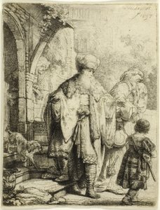 Abraham wypędza Hagar i Ismaela autorstwa Rembrandt van Rijn