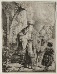 Abraham wypędza Hagar i Ismaela autorstwa Rembrandt van Rijn