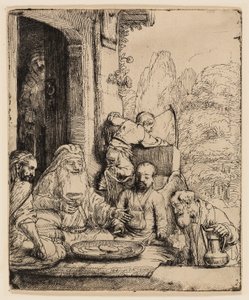 Abraham zabawiający aniołów autorstwa Rembrandt van Rijn
