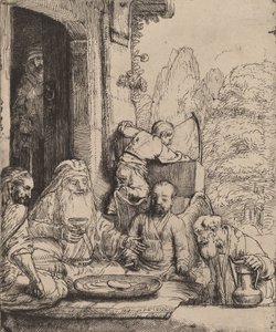 Abraham bawi aniołów, 1656. autorstwa Rembrandt van Rijn