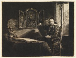 Abraham Francuz, aptekarz autorstwa Rembrandt van Rijn