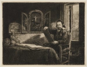 Abraham Francen, marszand autorstwa Rembrandt van Rijn