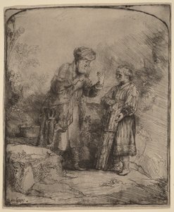 Abraham i Izaak autorstwa Rembrandt van Rijn