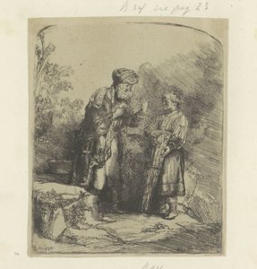 Abraham w Izaaku Kolekcja osiemdziesięciu pięciu oryginalnych grafik (tytuł serii) autorstwa Rembrandt van Rijn