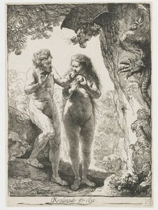 Adam i Ewa autorstwa Rembrandt van Rijn