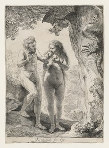 Adam i Ewa, 1638 autorstwa Rembrandt van Rijn