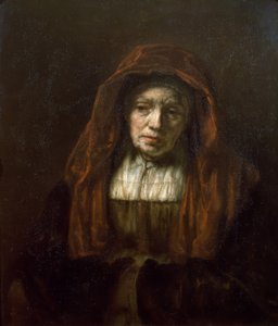 Stara kobieta w chuście autorstwa Rembrandt van Rijn