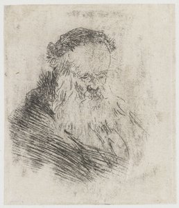 Brodaty starzec z wysokim czołem autorstwa Rembrandt van Rijn