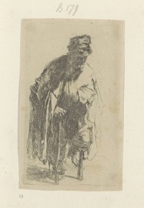 Żebrak z drewnianą nogą Recueil de quatre-vingt-cinq estampes originales (tytuł serii) autorstwa Rembrandt van Rijn