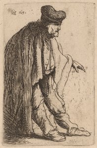 Żebrak z wyciągniętą lewą ręką autorstwa Rembrandt van Rijn