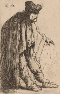 Żebrak z wyciągniętą lewą ręką, 1631. autorstwa Rembrandt van Rijn