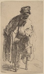 Żebrak z drewnianą nogą autorstwa Rembrandt van Rijn