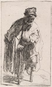Żebrak z drewnianą nogą, ok. 1630. autorstwa Rembrandt van Rijn