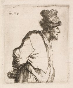 Chłop z rękami na plecach autorstwa Rembrandt van Rijn