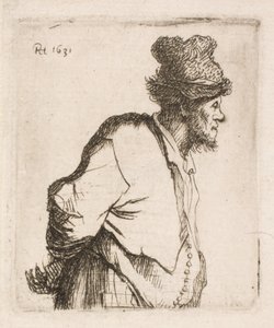 Chłop z rękami na plecach autorstwa Rembrandt van Rijn