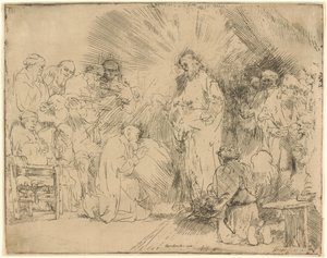 Objawienie się Chrystusa apostołom autorstwa Rembrandt van Rijn