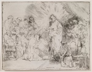 Objawienie się Chrystusa apostołom autorstwa Rembrandt van Rijn
