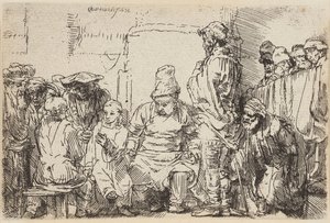 Chrystus spiera się z uczonymi w Piśmie autorstwa Rembrandt van Rijn
